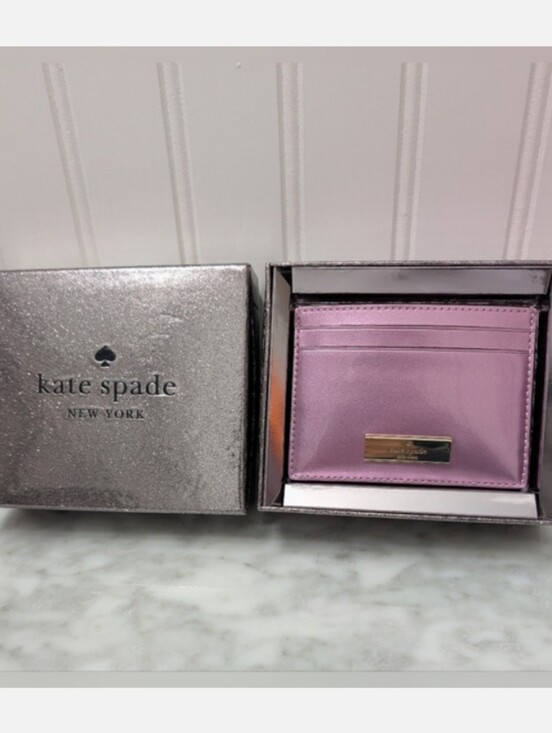 kate spade Handbags - KATE SPADE metallic lavender ID CARD HOLDER NWT/ GIFT BOX